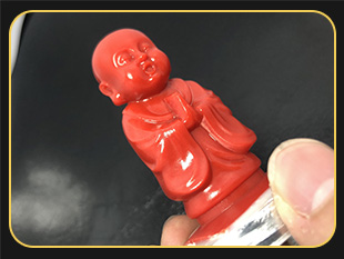 玉石雕刻機(jī)雕刻南紅立體人物案例