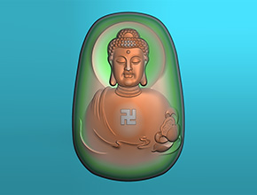 【佛祖】浮雕系列 蜜蠟文玩雕刻機電腦精雕圖