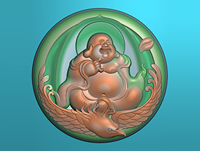 【大肚佛】浮雕系列 岫玉電腦雕刻機精雕圖庫