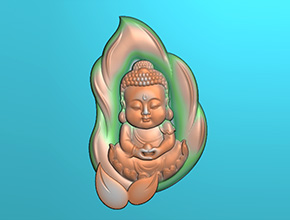 【水晶小佛】浮雕系列 水晶雕刻機電腦精雕圖