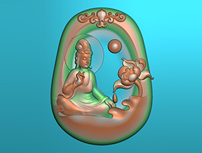 【玉雕觀音】浮雕系列 雕刻機玉石掛件圖片大全