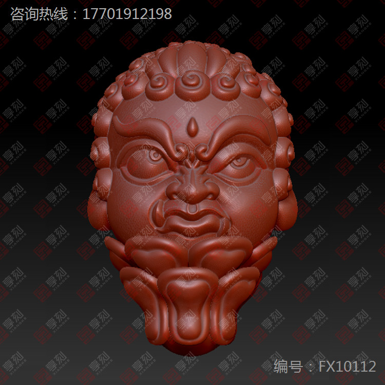 玉石雕刻Q版佛公頭圖片