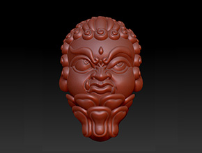 【玉雕珠子】玉石雕刻Q版佛公頭圖片