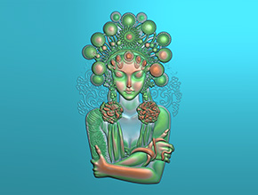 南紅雕刻京劇人物玉雕電腦圖紙下載-享刻雕刻機