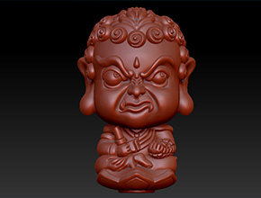 立體玉石小擺件人物雕刻電腦圖下載-享刻雕刻機