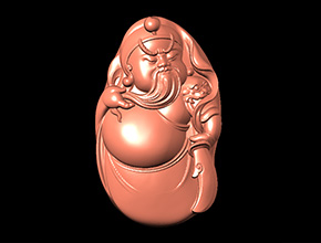 手把件關公玉雕電腦雕刻圖紙-享刻雕刻機廠家