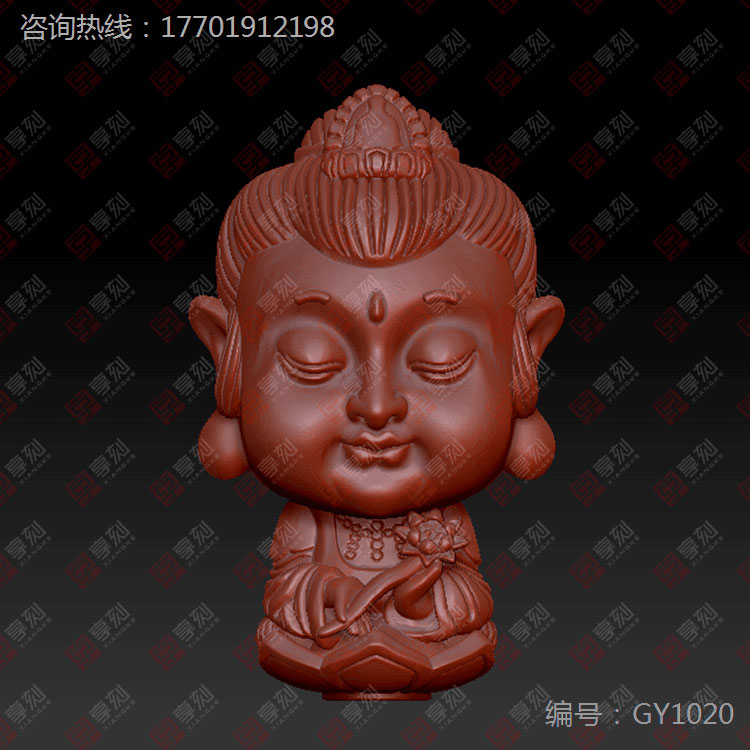 玉石雕刻立體吉祥人物圖紙