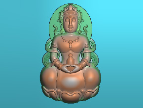 電腦玉雕機專用圖紙-正裝翡翠觀音圖