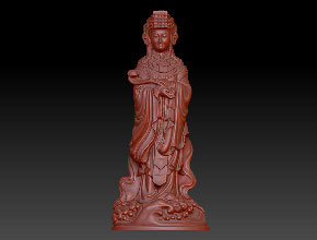 工藝品雕刻機適用—媽祖玉器雕刻電腦圖案