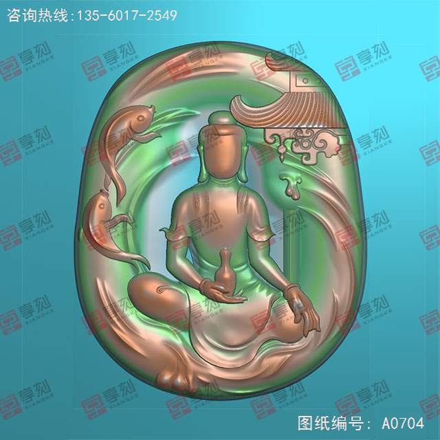 無相佛<1>玉石電腦數(shù)控精雕圖紙_享刻玉石雕刻機