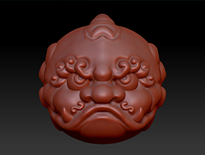 Q版獅子頭珠子圖案_享刻數控玉雕機網下載