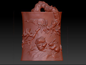 筆筒電腦精雕圖大全_數控玉雕機廠家