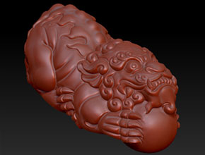 貔貅手把件精雕圖大全_數控玉雕機廠家