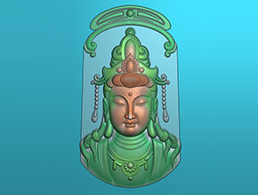 享刻玉石雕刻機精雕圖庫下載中心_觀音牌系列