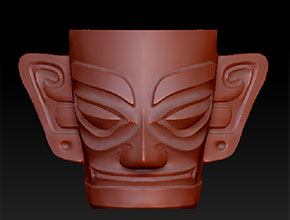 三星堆主人物電腦精度圖_工藝品圖_玉雕機電腦圖