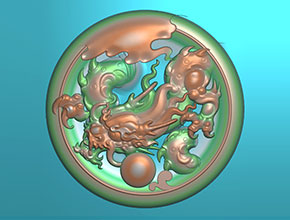 龍戲珠精雕圖-全自動玉石雕刻機廠家