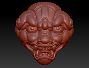 新款三通珠子獸頭系列精雕圖下載_珠子自動雕刻