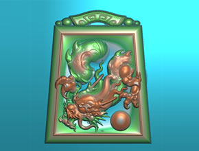 玉石龍吊墜雕刻圖案_全自動玉石雕刻機適用圖