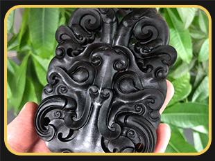 YD4040玉石雕刻機雕刻黑檀木掛件案例_享刻雕刻機