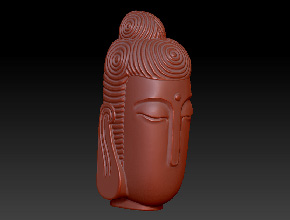 立體佛頭吊墜玉石精雕圖案_立體玉石雕刻機廠家