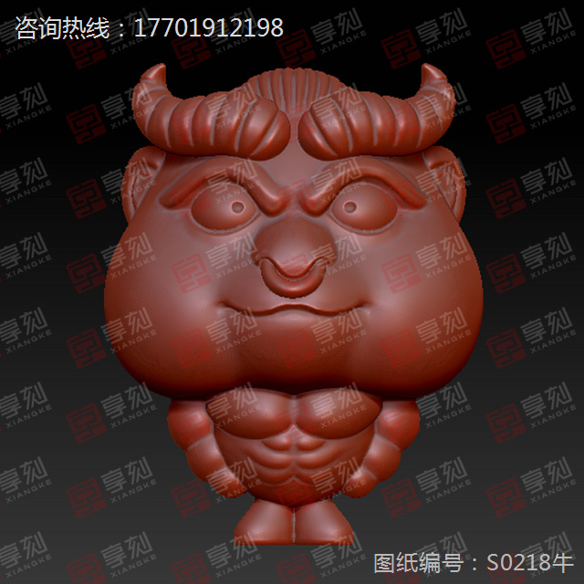 牛魔王擺件精雕圖