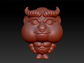 牛魔王工藝品精雕圖_立體工藝品雕刻機廠家