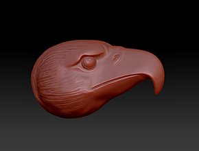 新款玉石鷹頭飾品玉墜精雕圖_享刻玉雕機廠家