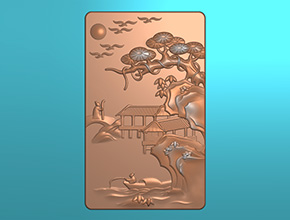 新款翡翠山水精雕圖系列_多功能玉石雕刻機廠