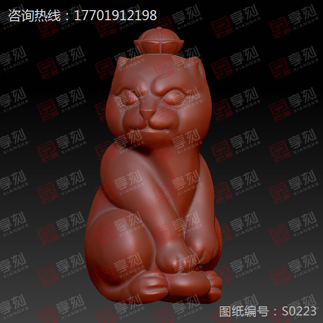 貓工藝品擺件雕刻精雕圖