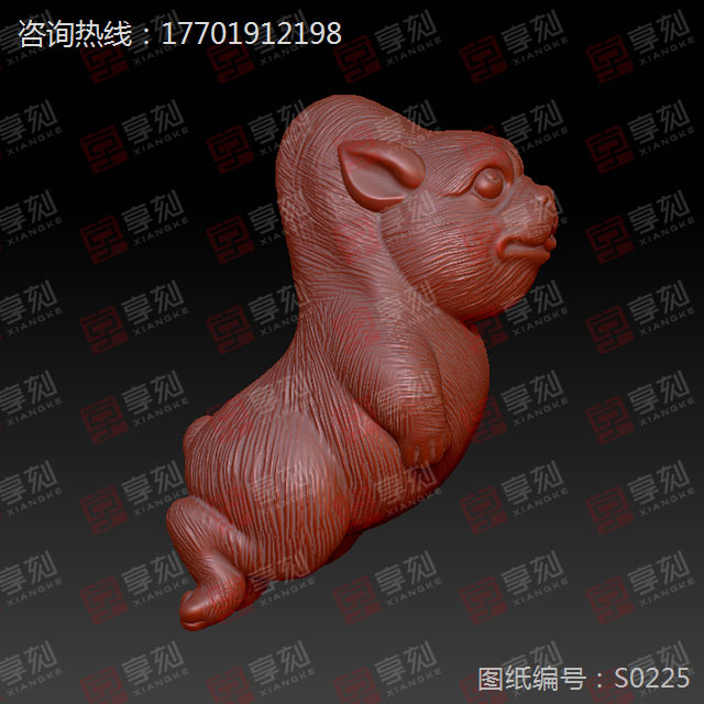 小狗吊墜首飾玉雕精雕圖