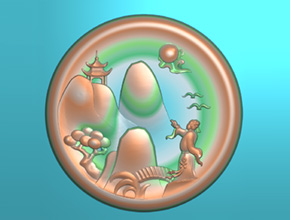 瑪瑙山水玉器雕刻圖紙下載_翡翠電腦雕刻機廠家
