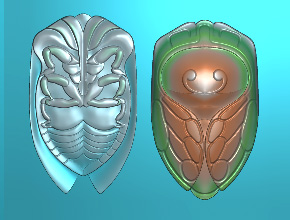 享刻仿古金蟬玉石吊墜精雕圖_翡翠吊墜雕刻機廠