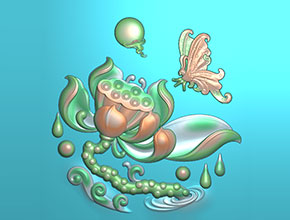 蓮花花件精雕圖_電腦玉雕機廠家下載網