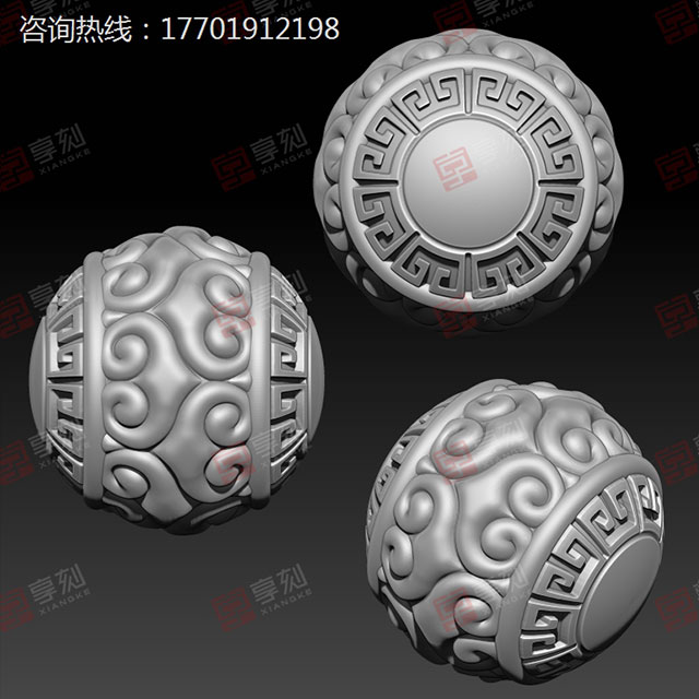 新款玉石珠子雕刻圖案