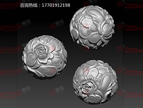 花瓣圓珠玉石電腦雕刻圖紙大全_享刻玉鼎雕刻機