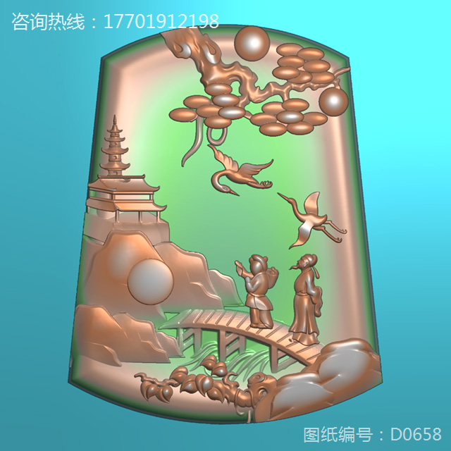 電腦玉雕機山水玉雕圖