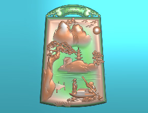 精雕山水電腦雕刻圖案_玉石加工設備廠家