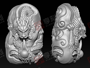 龍吐珠玉石雕刻加工圖案大全_享刻數控玉雕機廠