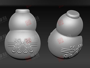 金銀玉石葫蘆電腦雕刻圖案_享刻飾品雕刻機廠家