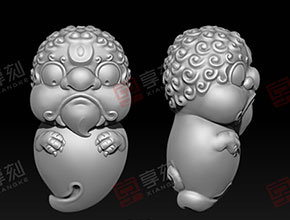 龍之九子玉石圓雕圖紙_玉鼎享刻雕刻機廠家