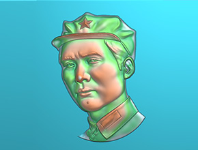 毛澤東工藝品精雕圖_銅工藝品小型雕刻機