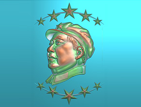 國家偉人頭像工藝品浮雕精雕圖_玉石雕刻機廠家