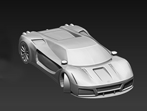 跑車模型精雕圖紙_小型CNC數控雕刻機廠家