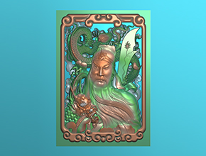 瑪瑙關公玉雕電腦雕刻圖_享刻數控精雕機廠家