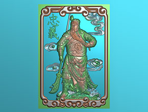 翡翠關公玉雕精雕圖紙_享刻三軸浮雕精雕機