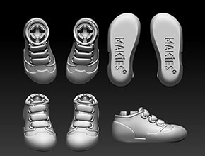 可愛鞋子工藝品掛件雕刻圖_享刻飾品精雕機廠家