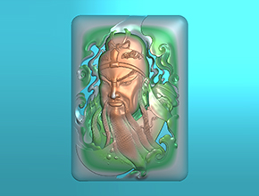 威武的關公玉雕圖紙_享刻數控精雕雕刻機廠家