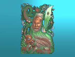 新關羽龍牌精雕圖_享刻K20玉石雕刻機