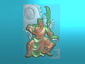 好看的關公玉雕掛件精雕圖_享刻玉石數控雕刻機