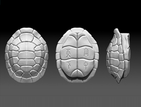 烏龜殼玉石雕刻精雕圖紙_享刻玉石電腦雕刻機廠